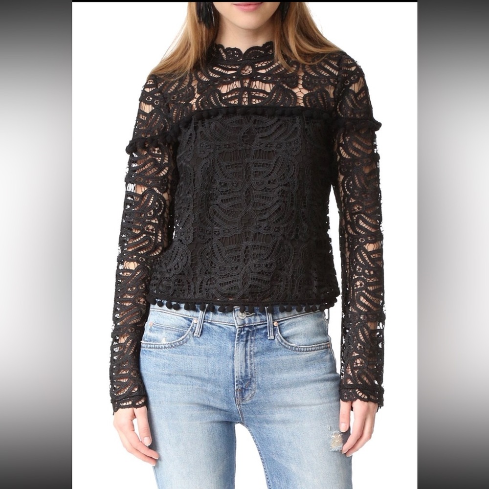 TULAROSA Holly Long Sleeve Lace Top Size M